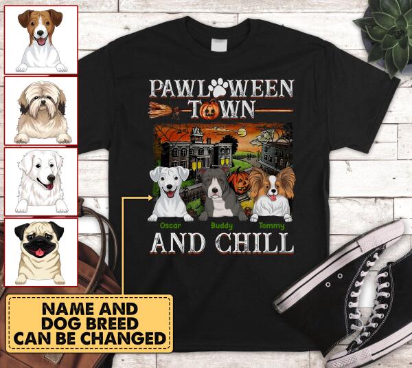 Pawloween Town And Chill - Personalized T-shirt