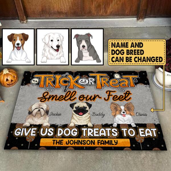 Trick Or Treat Smell Our Feet - Personalized Doormat