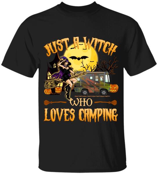 Just A Witch Who Loves Camping - Personalized T-Shirt