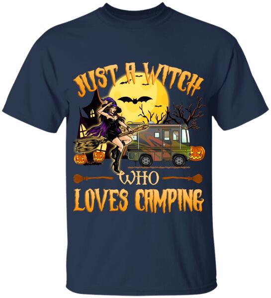 Just A Witch Who Loves Camping - Personalized T-Shirt