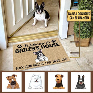 Welcome To Dog's House - Personalized Doormat