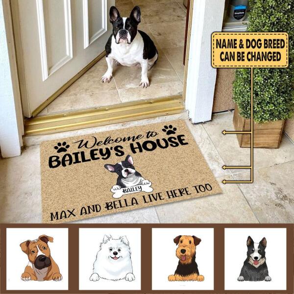 Welcome To Dog&#39;s House - Personalized Doormat