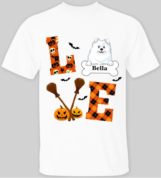 Love Dog Halloween Style - Personalized T-shirt