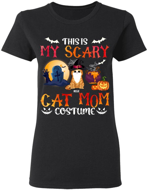 This Is My Scary Cat Mom Halloween - Personalized T-shirt