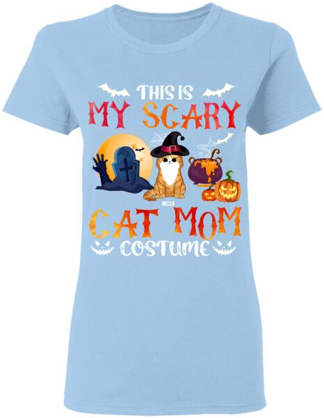 This Is My Scary Cat Mom Halloween - Personalized T-shirt
