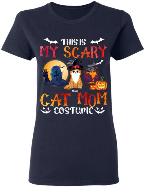 This Is My Scary Cat Mom Halloween - Personalized T-shirt