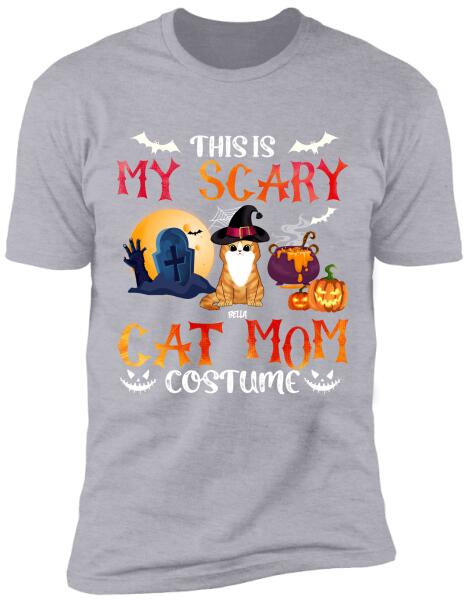 This Is My Scary Cat Mom Halloween - Personalized T-shirt