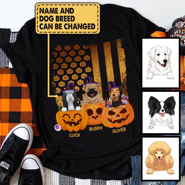 Dog Costume Halloween With USA Flag Style - Personalized T-shirt