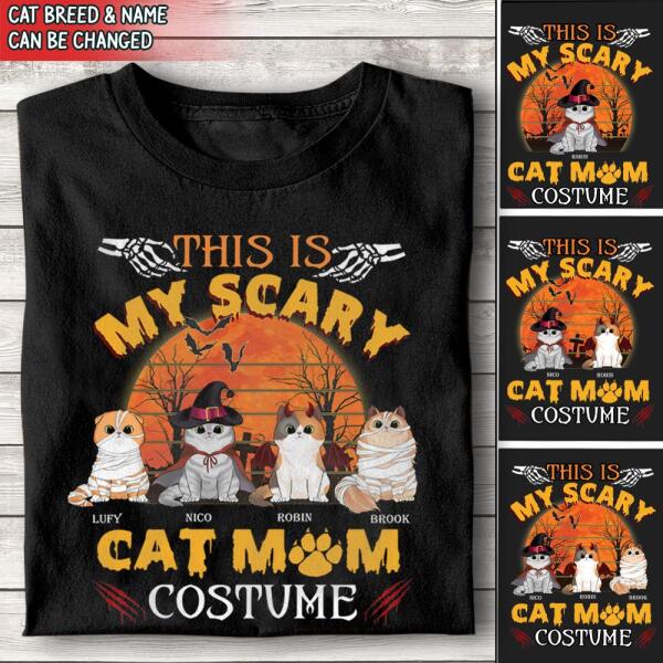 This Is My Scary Cat Mom Costume - Personalized T-shirt