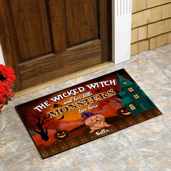 The Wicked Witch And Her Little Monsters Live Here - Personalized Doormat