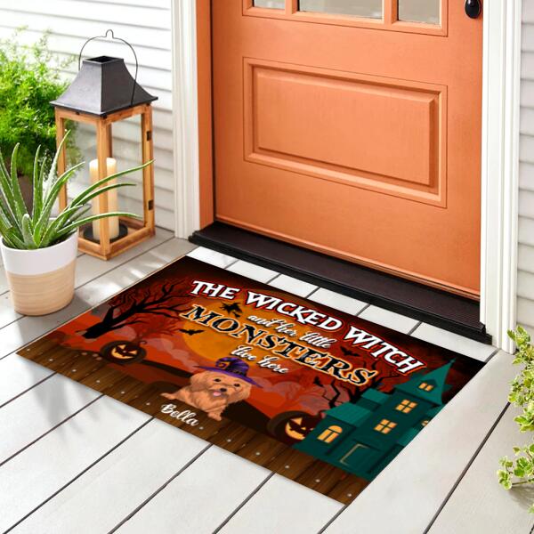 The Wicked Witch And Her Little Monsters Live Here - Personalized Doormat