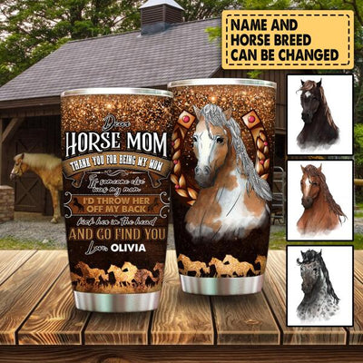 Dear Horse Mom - Personalized Tumbler