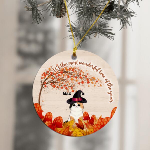 It's The Most Wonderful Time Of The Year - Personalized  Circle Ornament