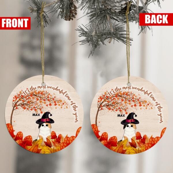 It's The Most Wonderful Time Of The Year - Personalized  Circle Ornament