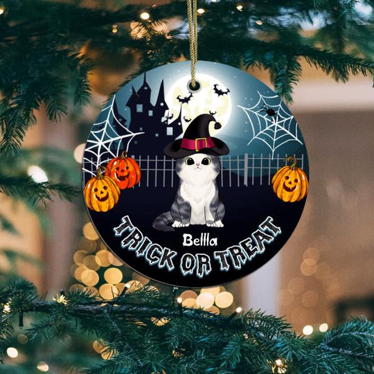 Trick Or Treat - Personalized Round Ornament
