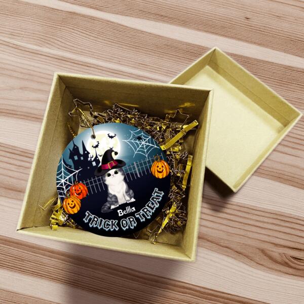 Trick Or Treat - Personalized Round Ornament