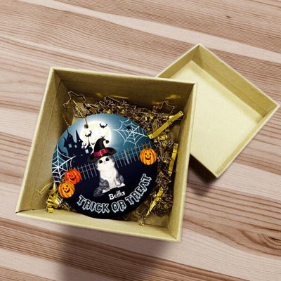 Trick Or Treat - Personalized Round Ornament