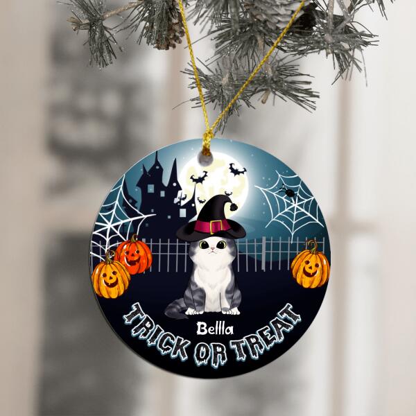 Trick Or Treat - Personalized Round Ornament