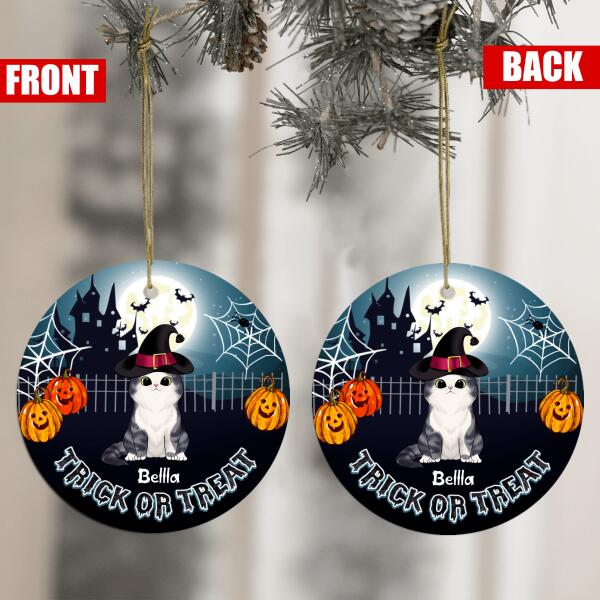 Trick Or Treat - Personalized Round Ornament