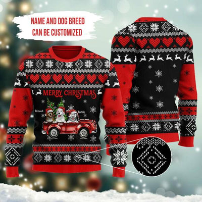 Merry Pawmas - Unique Gift Idea For Fog Lover - Personalized Wool Sweater