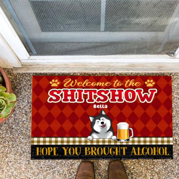 Welcome To The Shitshow, Gift Idea For Dog Lovers - Personalized Doormat
