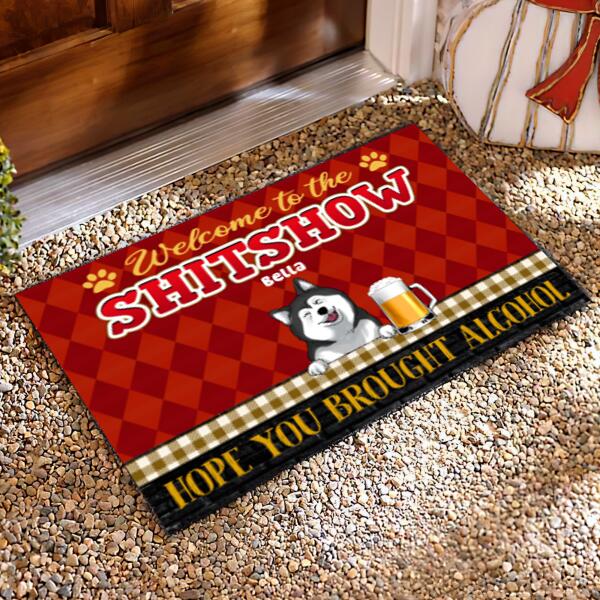 Welcome To The Shitshow, Gift Idea For Dog Lovers - Personalized Doormat