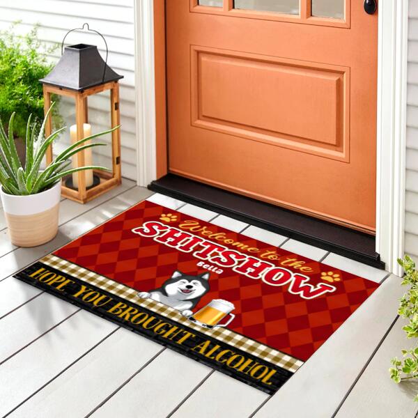Welcome To The Shitshow, Gift Idea For Dog Lovers - Personalized Doormat