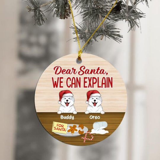 Dear Santa, We Can Explain - Personalized Round Ceramic Ornament