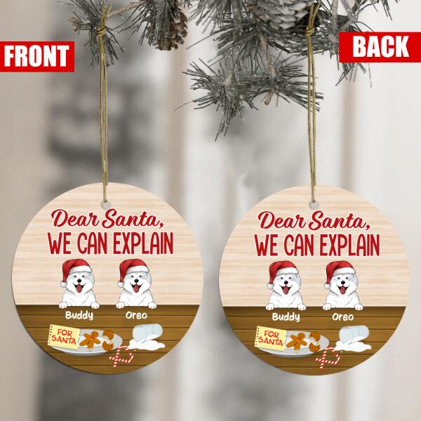 Dear Santa, We Can Explain - Personalized Round Ceramic Ornament