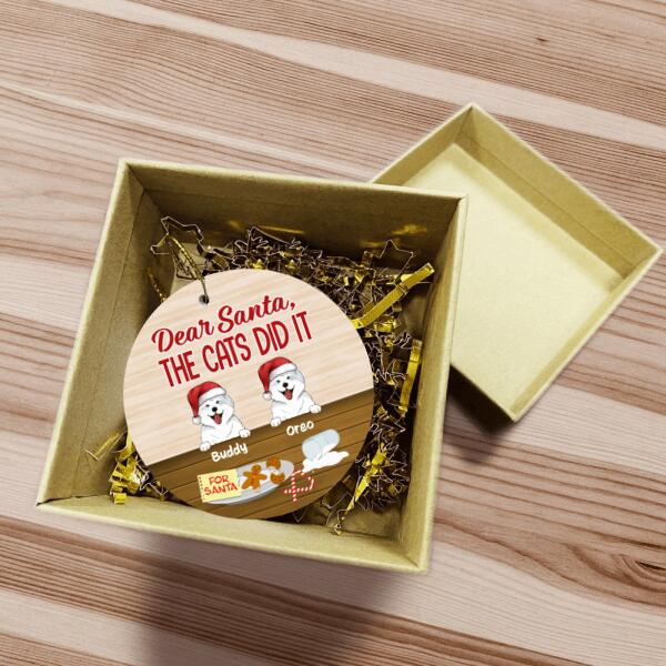 Dear Santa! The Cats Did It - Personalized Ceramic Ornament