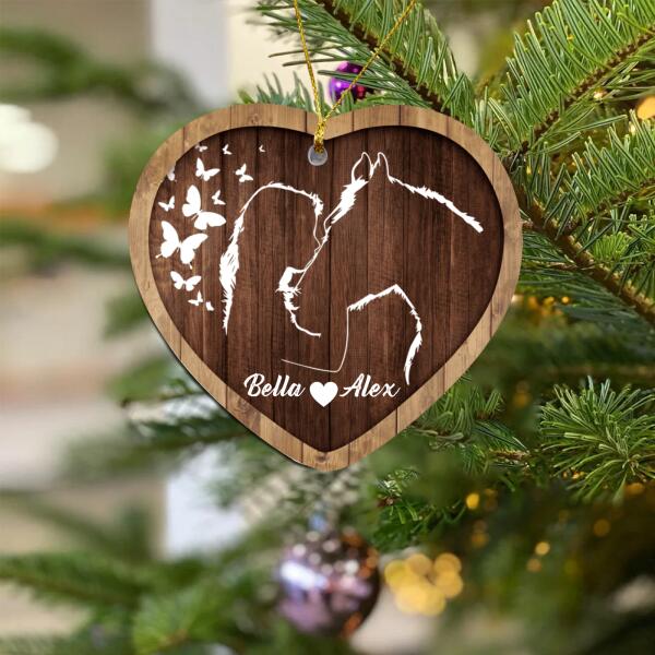 Custom Gift Christmas Ornament - Personalized Heart Ceramic Ornament