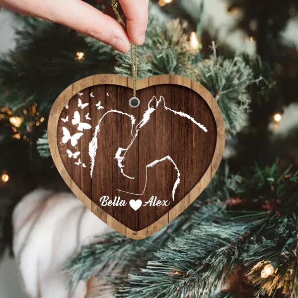 Custom Gift Christmas Ornament - Personalized Heart Ceramic Ornament