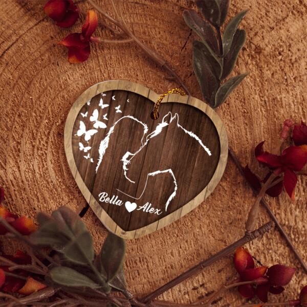 Custom Gift Christmas Ornament - Personalized Heart Ceramic Ornament