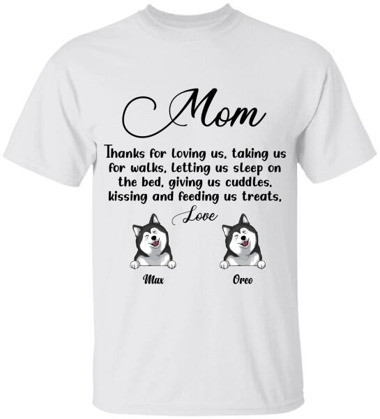 Mom, Thanks For Loving Us - Personalized T-Shirt