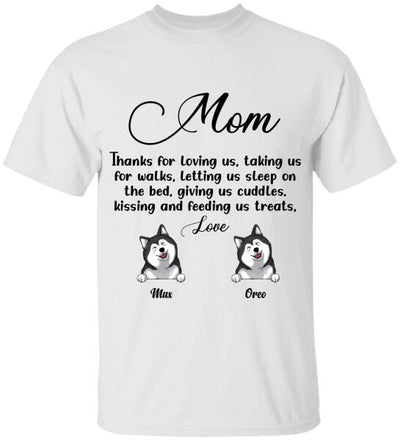 Mom, Thanks For Loving Us - Personalized T-Shirt