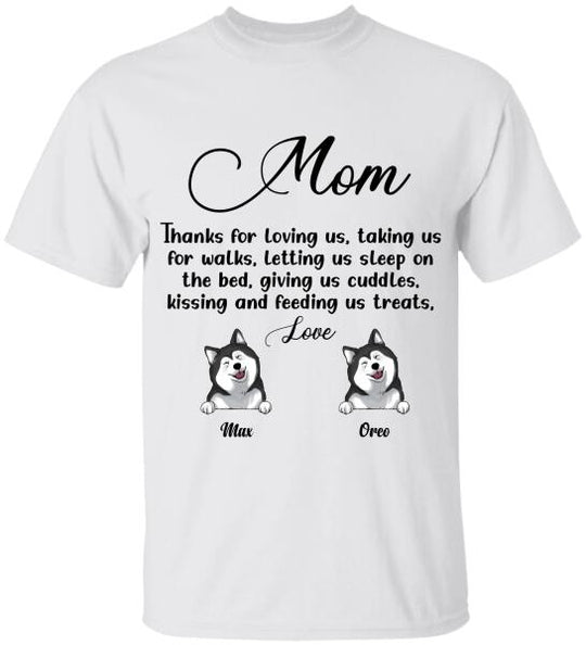 Mom, Thanks For Loving Us - Personalized T-Shirt