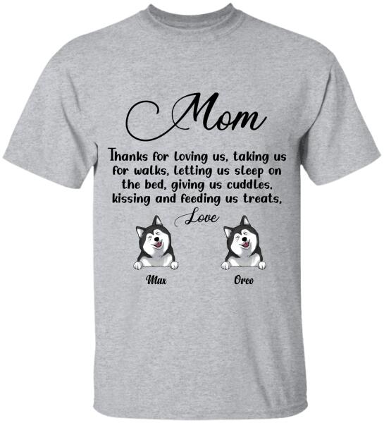 Mom, Thanks For Loving Us - Personalized T-Shirt