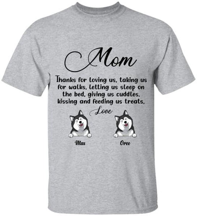 Mom, Thanks For Loving Us - Personalized T-Shirt