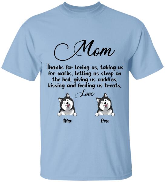 Mom, Thanks For Loving Us - Personalized T-Shirt