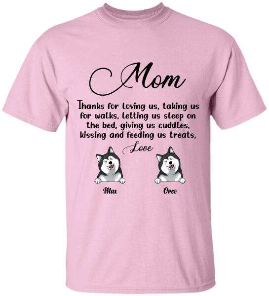 Mom, Thanks For Loving Us - Personalized T-Shirt