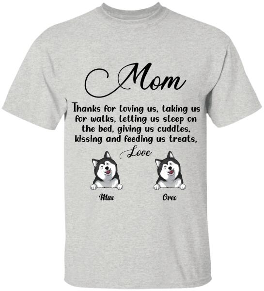 Mom, Thanks For Loving Us - Personalized T-Shirt