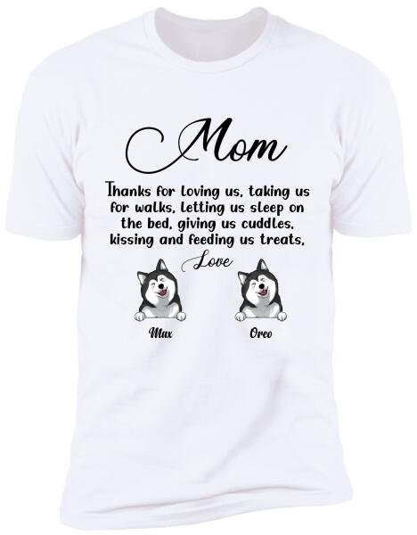 Mom, Thanks For Loving Us - Personalized T-Shirt