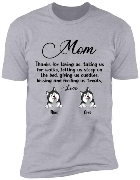 Mom, Thanks For Loving Us - Personalized T-Shirt