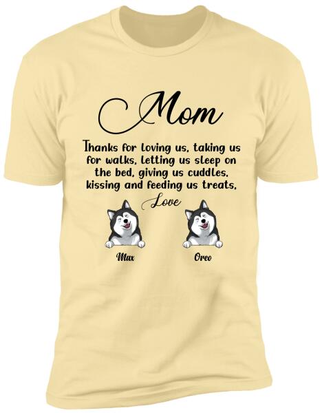 Mom, Thanks For Loving Us - Personalized T-Shirt