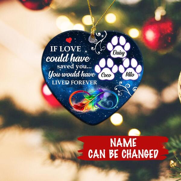 If Love Could Have Saved You, You Would Have Lived Forever - Heart Ceramic Ornament