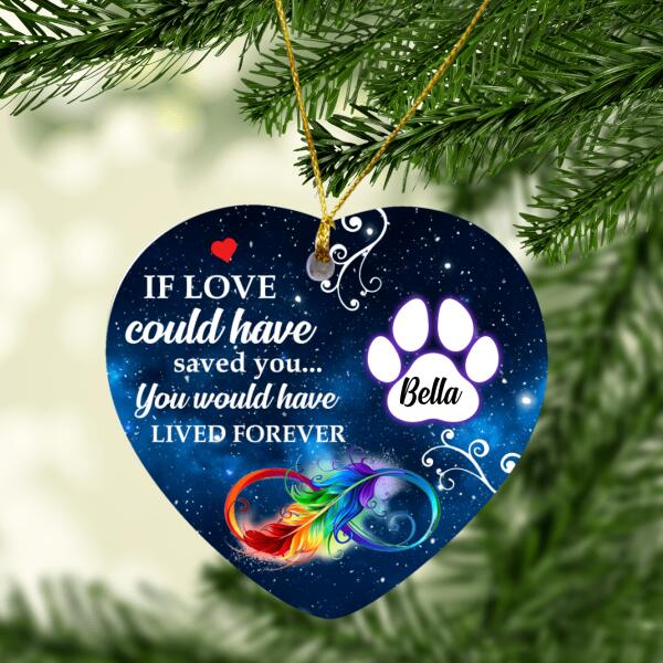 If Love Could Have Saved You, You Would Have Lived Forever - Heart Ceramic Ornament