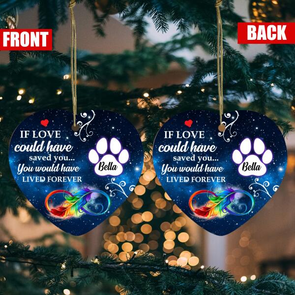 If Love Could Have Saved You, You Would Have Lived Forever - Heart Ceramic Ornament