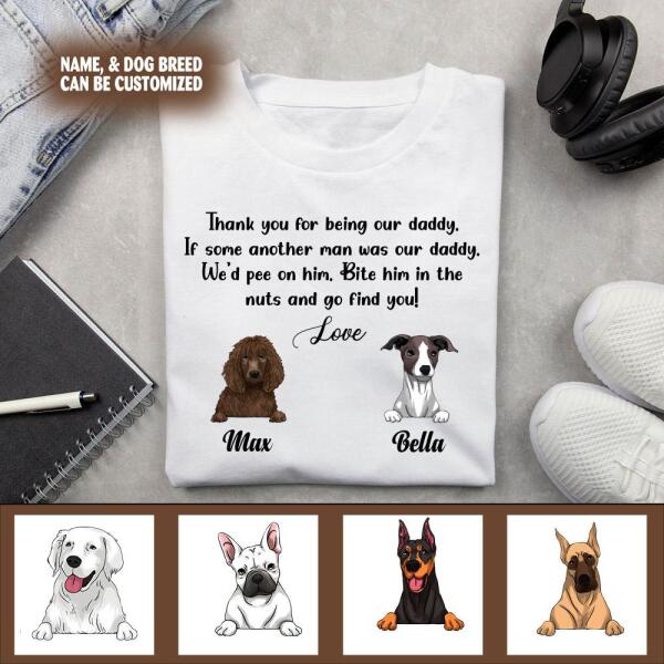 Thank You For Being Our Daddy - Personalized T-Shirt