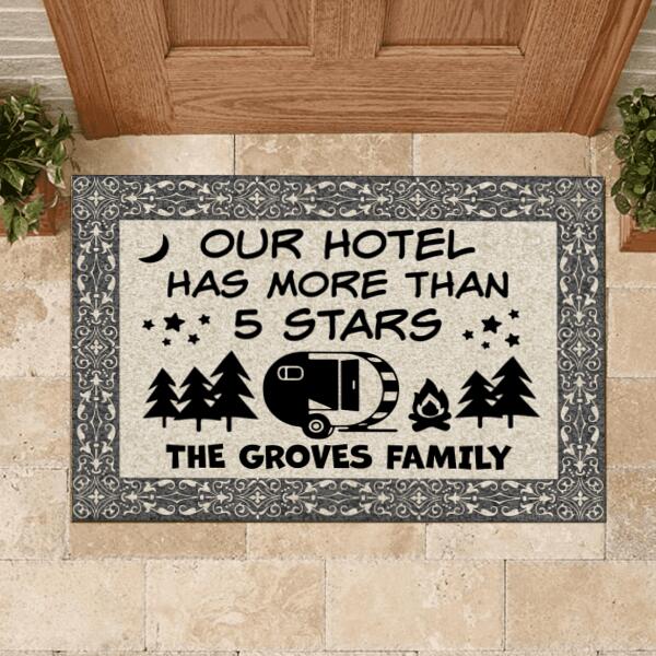 Our Hotel Has More Than 5 Stars- Personalized Doormat