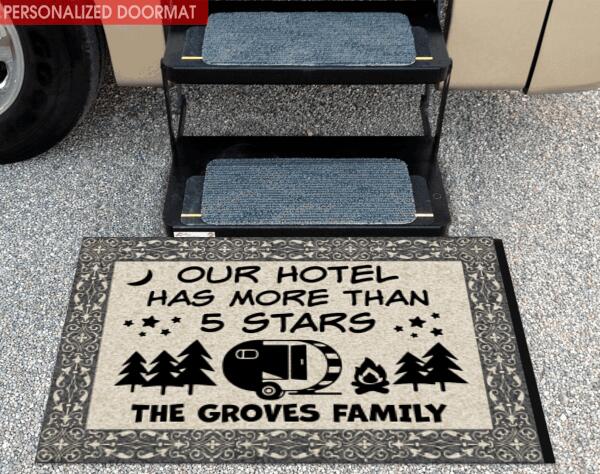 Our Hotel Has More Than 5 Stars- Personalized Doormat